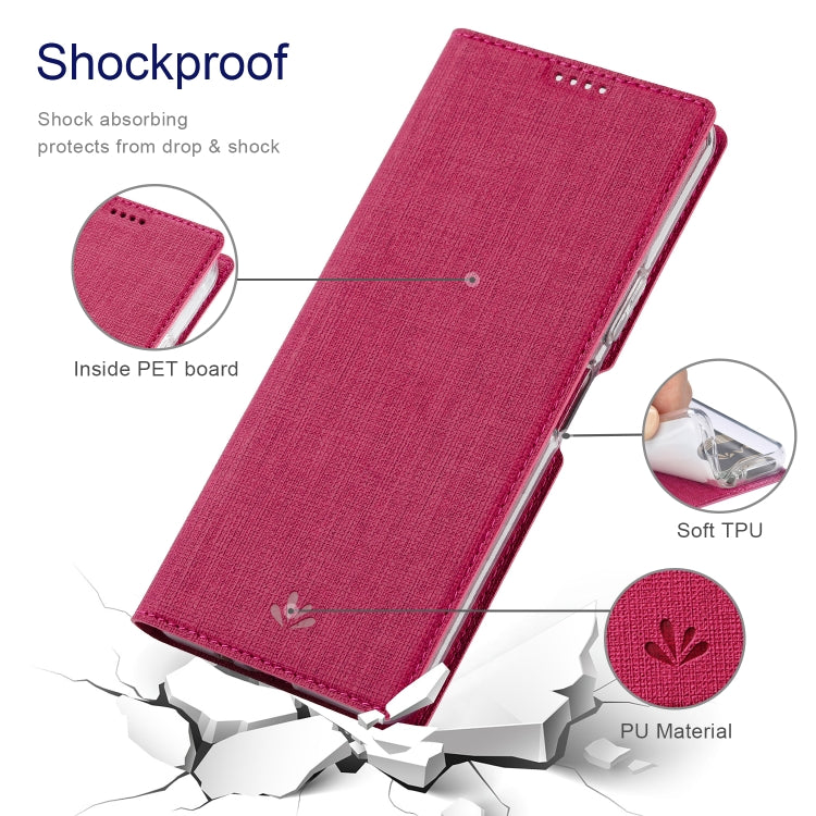 For Sharp Aquos Wish 3 ViLi DMX Series Shockproof TPU + PU Leather Magnetic Attraction Horizontal Flip Case(Rose Red) - More Brand by ViLi | Online Shopping South Africa | PMC Jewellery | Buy Now Pay Later Mobicred