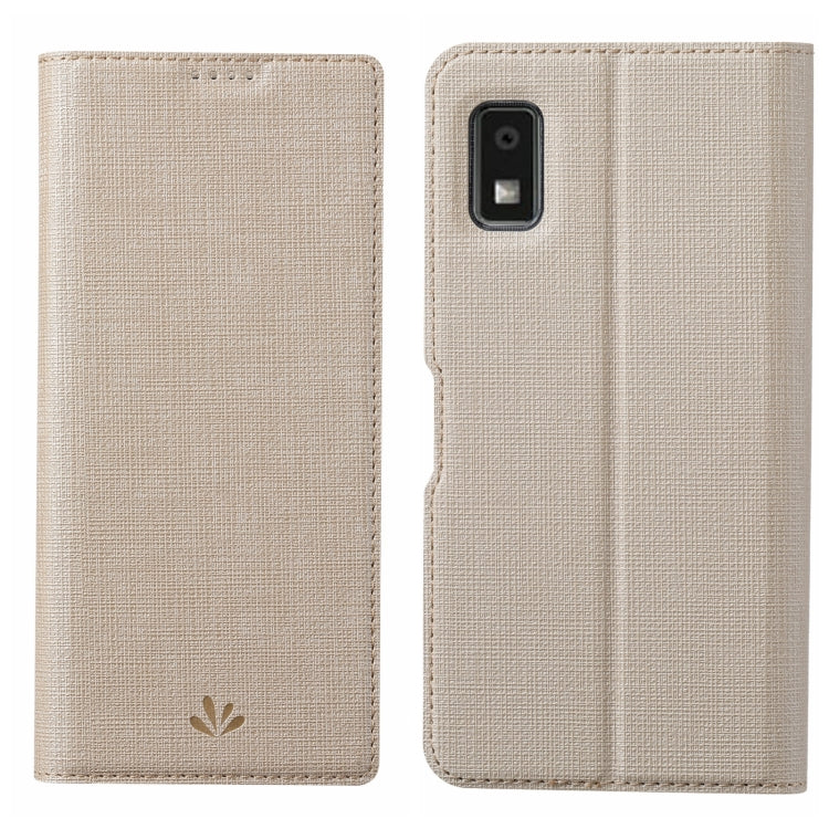 For Sharp Aquos Wish 3 ViLi DMX Series Shockproof TPU + PU Leather Magnetic Attraction Horizontal Flip Case(Gold) - More Brand by ViLi | Online Shopping South Africa | PMC Jewellery | Buy Now Pay Later Mobicred