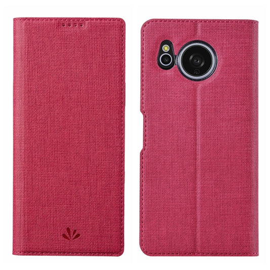 For Sharp Aquos Sense8 ViLi DMX Series Shockproof TPU + PU Leather Magnetic Attraction Horizontal Flip Case(Rose Red) - More Brand by ViLi | Online Shopping South Africa | PMC Jewellery | Buy Now Pay Later Mobicred