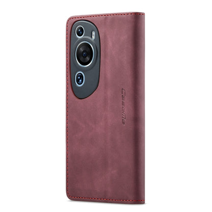 For Huawei P60 Art CaseMe 013 Multifunctional Horizontal Flip Leather Phone Case(Wine Red) - Huawei Cases by CaseMe | Online Shopping South Africa | PMC Jewellery | Buy Now Pay Later Mobicred