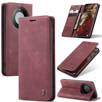 For Huawei Mate 60 Pro / 60 Pro+ CaseMe 013 Multifunctional Horizontal Flip Leather Phone Case(Wine Red) - Huawei Cases by CaseMe | Online Shopping South Africa | PMC Jewellery | Buy Now Pay Later Mobicred