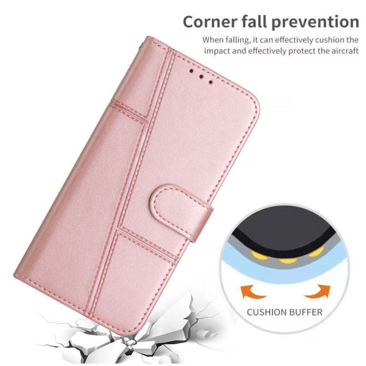 For Xiaomi Redmi K70 / K70 Pro Stitching Calf Texture Buckle Leather Phone Case(Rose Gold) - K70 Pro Cases by PMC Jewellery | Online Shopping South Africa | PMC Jewellery | Buy Now Pay Later Mobicred