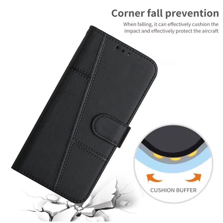 For Xiaomi Redmi Note 13 Pro 4G Global Stitching Calf Texture Buckle Leather Phone Case(Black) - Note 13 Pro Cases by PMC Jewellery | Online Shopping South Africa | PMC Jewellery | Buy Now Pay Later Mobicred