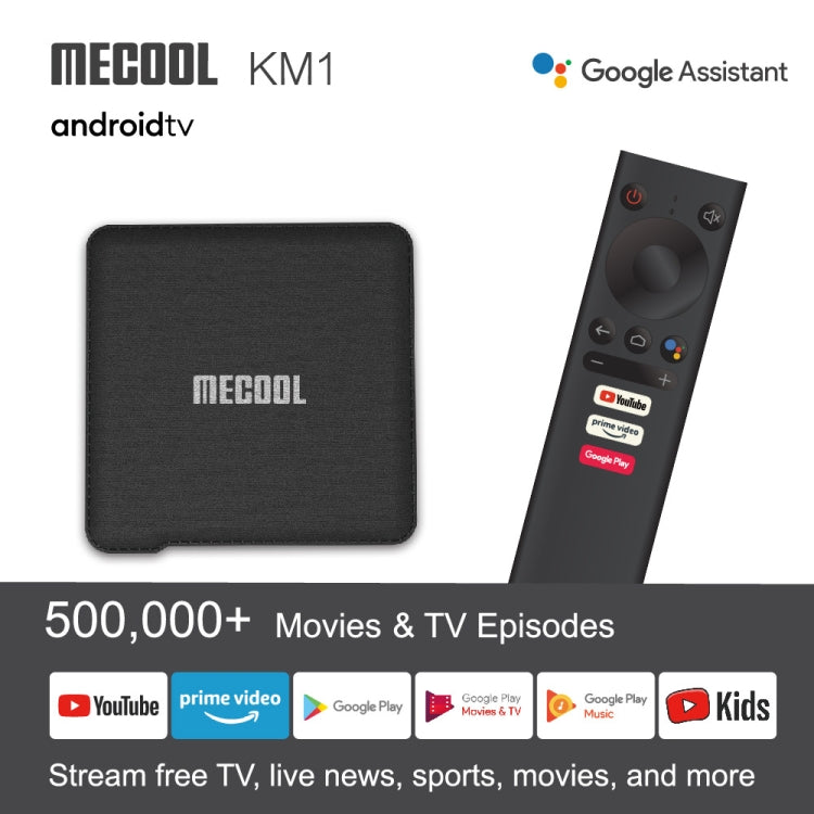 MECOOL KM1 4K Ultra HD Smart Android 9.0 Amlogic S905X3 TV Box with Remote Controller, 4GB+64GB, Support Dual Band WiFi 2T2R/HDMI/TF Card/LAN, US Plug - Amlogic S905 by MECOOL | Online Shopping South Africa | PMC Jewellery | Buy Now Pay Later Mobicred