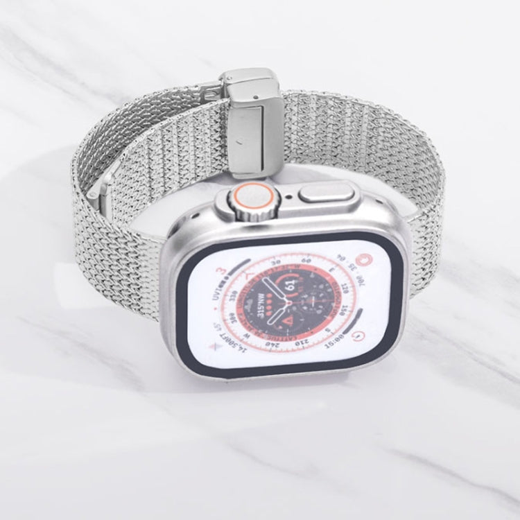 For Apple Watch Series 9 41mm Magnetic Buckle Herringbone Mesh Metal Watch Band(Rose Gold) - free shipping - PMC TechLife - Order now!