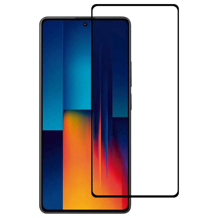 For Xiaomi Poco M6 Pro 4G 9H HD 3D Curved Edge Tempered Glass Film(Black) -  by PMC Jewellery | Online Shopping South Africa | PMC Jewellery | Buy Now Pay Later Mobicred