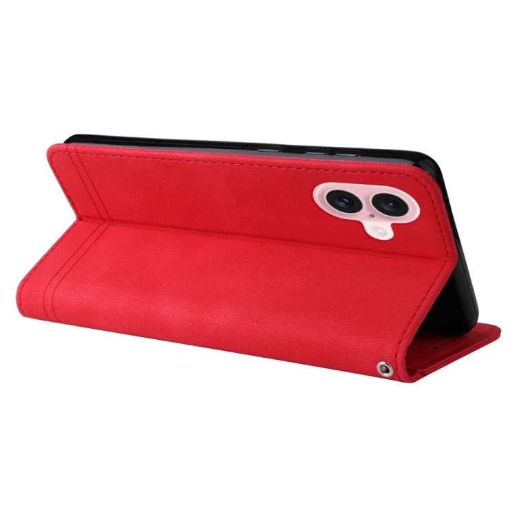 For iPhone 16 Skin Feel Life Tree Leather Phone Case(Red) - iPhone 16 Cases by PMC TechLife | Online Shopping South Africa | PMC TechLife | Buy Now Pay Later Mobicred