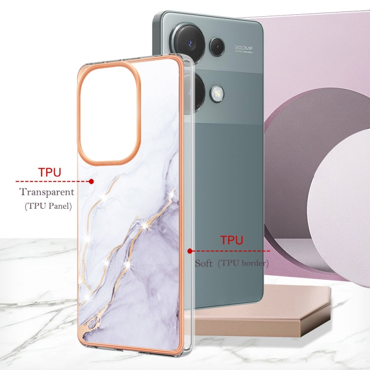 For Xiaomi Poco M6 Pro 4G Electroplating Marble Dual-side IMD Phone Case(White 006) - Xiaomi Cases by PMC Jewellery | Online Shopping South Africa | PMC Jewellery | Buy Now Pay Later Mobicred