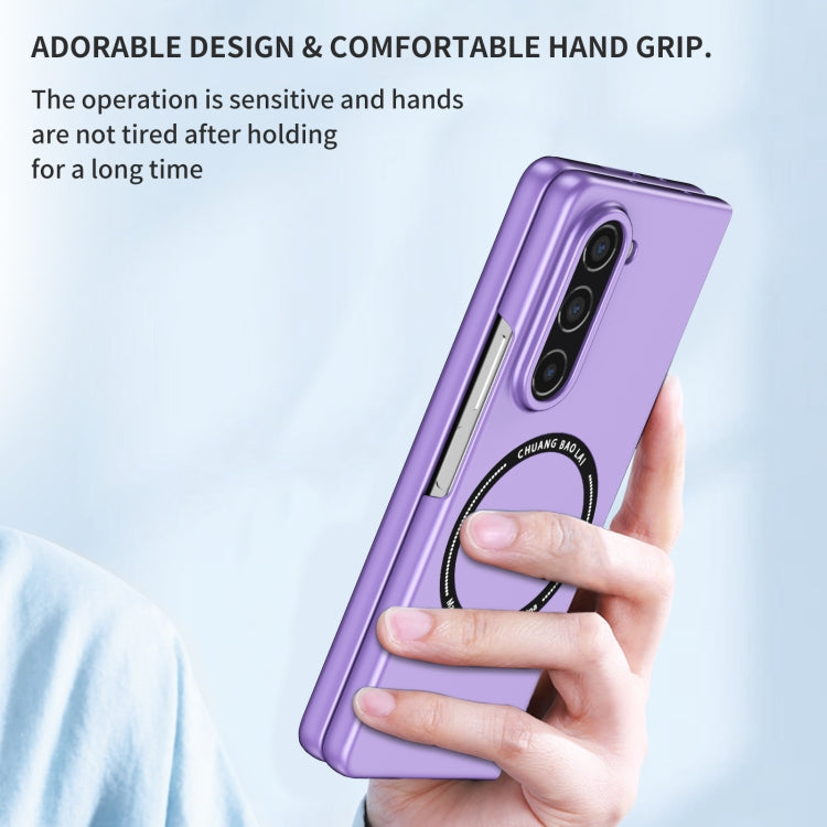 For Samsung Galaxy Z Fold5 Magsafe Magnetic Folding PC Phone Case(Purple) - Galaxy Z Fold5 Cases by PMC Jewellery | Online Shopping South Africa | PMC Jewellery