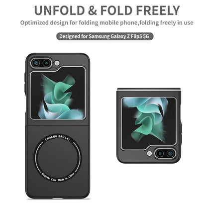 For Samsung Galaxy Z Flip5 5G Magsafe Magnetic Folding PC Phone Case(Black) - Galaxy Z Flip5 Cases by PMC Jewellery | Online Shopping South Africa | PMC Jewellery