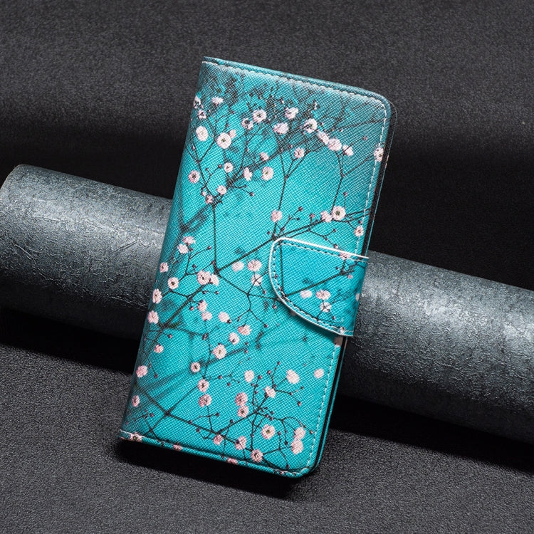 For iPhone 16 Colored Drawing Pattern Leather Phone Case(Plum Blossom) - iPhone 16 Cases by PMC TechLife | Online Shopping South Africa | PMC TechLife | Buy Now Pay Later Mobicred