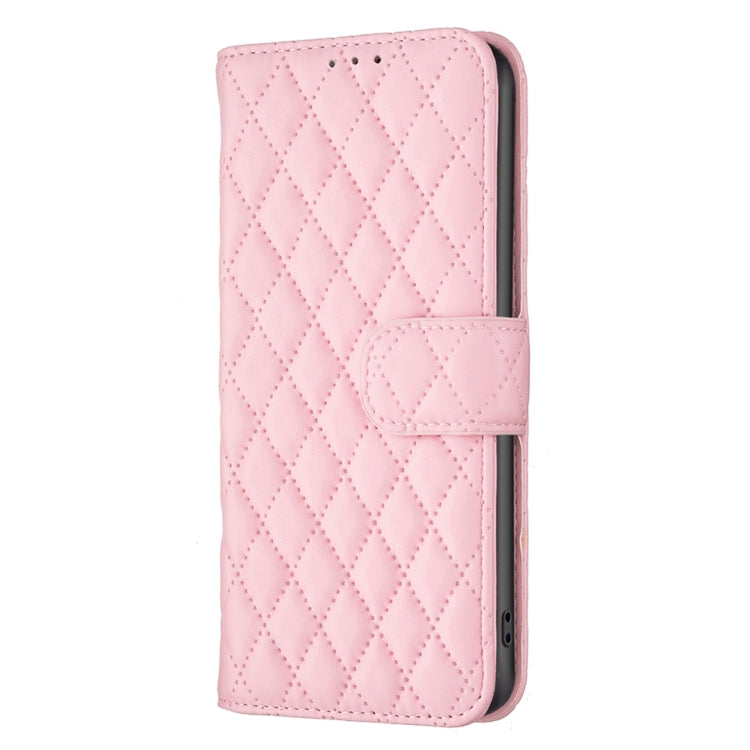 For iPhone 16 Plus Diamond Lattice Wallet Flip Leather Phone Case(Pink) - iPhone 16 Plus Cases by PMC Jewellery | Online Shopping South Africa | PMC Jewellery | Buy Now Pay Later Mobicred