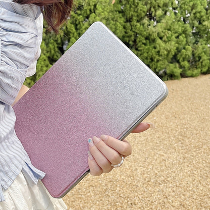 For iPad Air 11 2024 / iPad Pro 11 Gradient Glitter Magnetic Split Leather Tablet Case(Rose Red) - iPad Pro 11 (2022/2021) Cases by PMC Jewellery | Online Shopping South Africa | PMC Jewellery | Buy Now Pay Later Mobicred