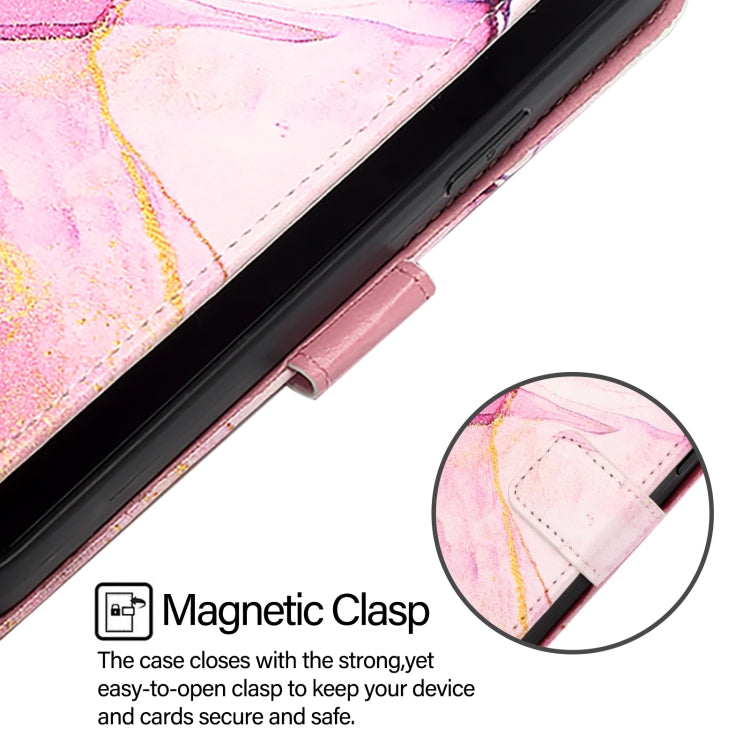 For iPhone SE 2024 PT003 Marble Pattern Flip Leather Phone Case(Pink Purple Gold LS001) - More iPhone Cases by PMC Jewellery | Online Shopping South Africa | PMC Jewellery | Buy Now Pay Later Mobicred