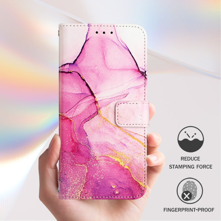 For iPhone SE 2024 PT003 Marble Pattern Flip Leather Phone Case(Pink Purple Gold LS001) - More iPhone Cases by PMC Jewellery | Online Shopping South Africa | PMC Jewellery | Buy Now Pay Later Mobicred