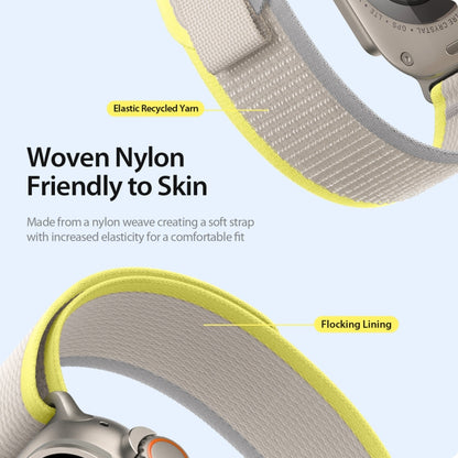 For Apple Watch 42mm DUX DUCIS YJ Series Nylon Watch Band(Yellow) - Watch Bands by DUX DUCIS | Online Shopping South Africa | PMC Jewellery | Buy Now Pay Later Mobicred