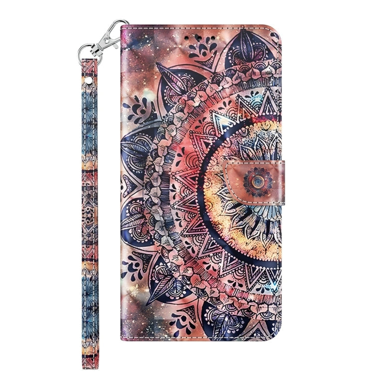 For Google Pixel 9 3D Painted Pattern Leather Phone Case(Colorful Mandala) - Google Cases by PMC Jewellery | Online Shopping South Africa | PMC Jewellery | Buy Now Pay Later Mobicred