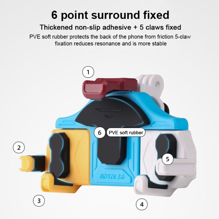 MOTOSLG Crab Motorcycle Phone Clamp Bracket U-Type Headbar Mount with Anti-theft Lock(Black) - Holder by MOTOLSG | Online Shopping South Africa | PMC TechLife | Buy Now Pay Later Mobicred