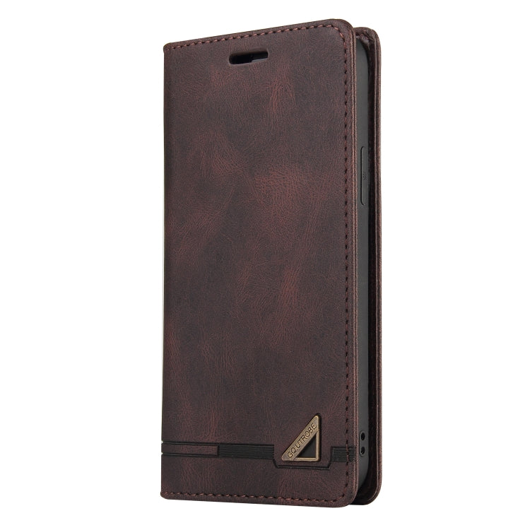 For Xiaomi Redmi 12C/11A Skin Feel Anti-theft Brush Horizontal Flip Leather Case with Holder(Brown) - Xiaomi Cases by PMC TechLife | Online Shopping South Africa | PMC TechLife | Buy Now Pay Later Mobicred