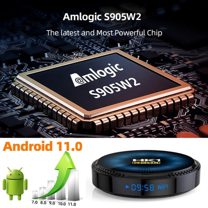 HK1RBOX-W2 Android 11.0 Amlogic S905W2 Quad Core Smart TV Box, Memory:2GB+16GB(UK Plug) - Amlogic S905 by PMC Jewellery | Online Shopping South Africa | PMC Jewellery | Buy Now Pay Later Mobicred