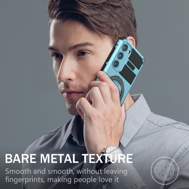 For Samsung Galaxy S23+ 5G MagSafe Magnetic Holder Phone Case(Light Blue) - Galaxy S23+ 5G Cases by PMC TechLife | Online Shopping South Africa | PMC TechLife