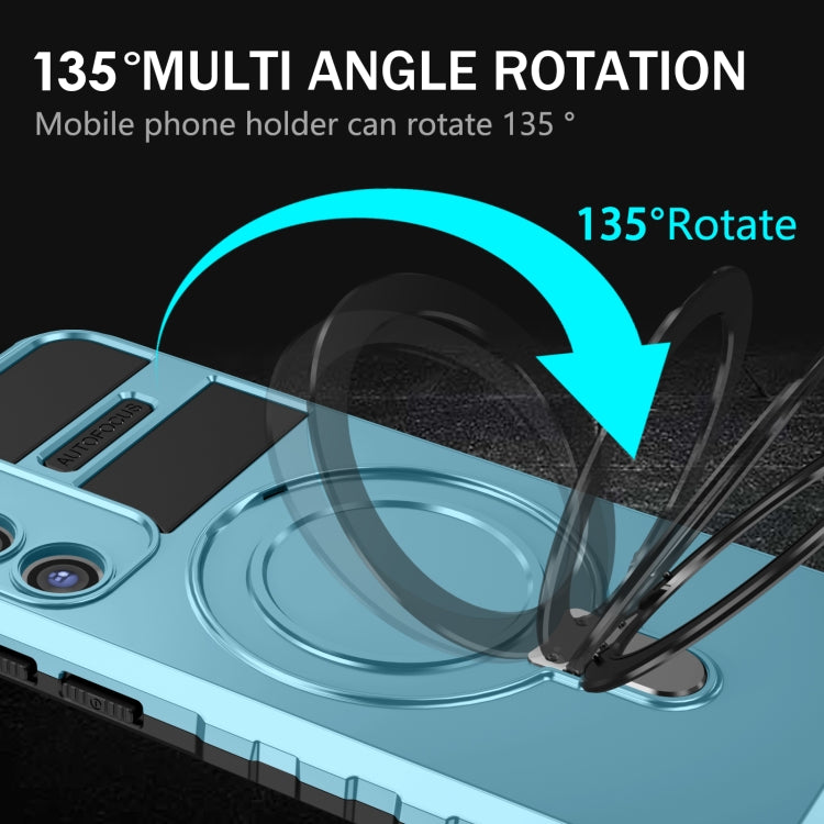 For Samsung Galaxy S23+ 5G MagSafe Magnetic Holder Phone Case(Light Blue) - Galaxy S23+ 5G Cases by PMC TechLife | Online Shopping South Africa | PMC TechLife