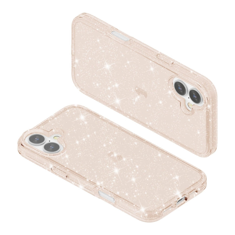 For iPhone 16 Shockproof Terminator Glitter Powder Phone Case(Gold) - iPhone 16 Cases by PMC Jewellery | Online Shopping South Africa | PMC Jewellery | Buy Now Pay Later Mobicred