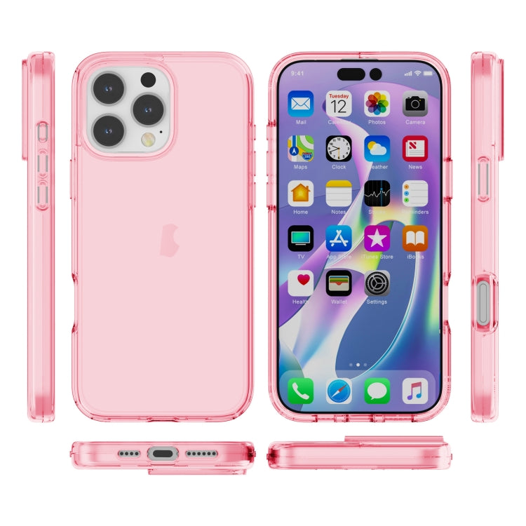 For iPhone 16 Pro Max Shockproof Terminator Transparent Phone Case(Pink) - iPhone 16 Pro Max Cases by PMC Jewellery | Online Shopping South Africa | PMC Jewellery | Buy Now Pay Later Mobicred