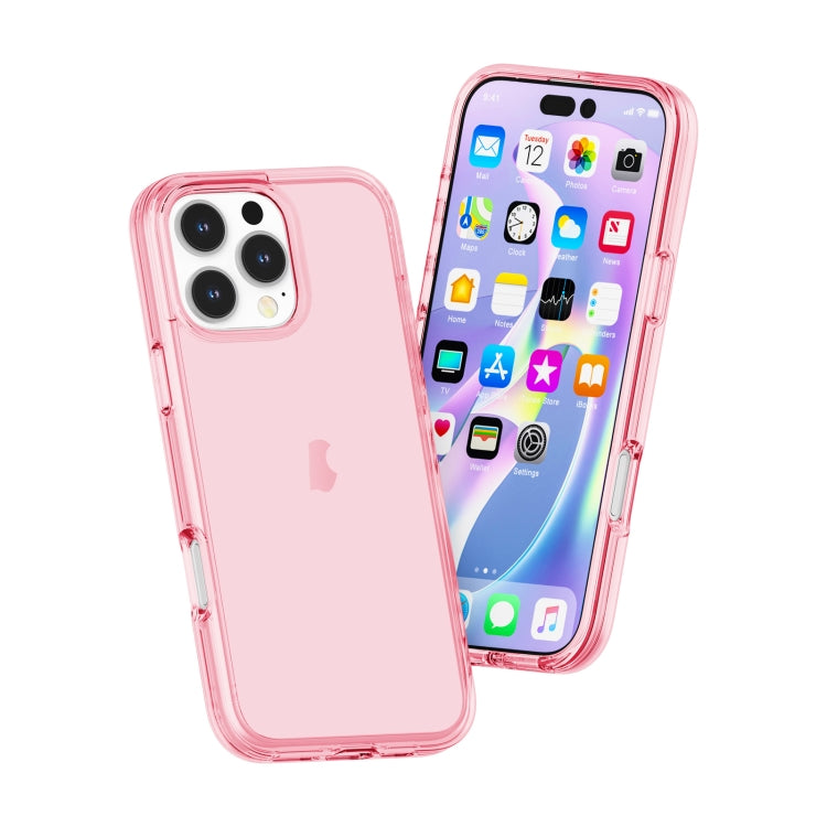 For iPhone 16 Pro Max Shockproof Terminator Transparent Phone Case(Pink) - iPhone 16 Pro Max Cases by PMC Jewellery | Online Shopping South Africa | PMC Jewellery | Buy Now Pay Later Mobicred