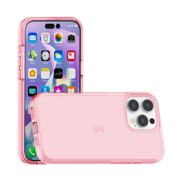 For iPhone 16 Pro Max Shockproof Terminator Transparent Phone Case(Pink) - iPhone 16 Pro Max Cases by PMC Jewellery | Online Shopping South Africa | PMC Jewellery | Buy Now Pay Later Mobicred