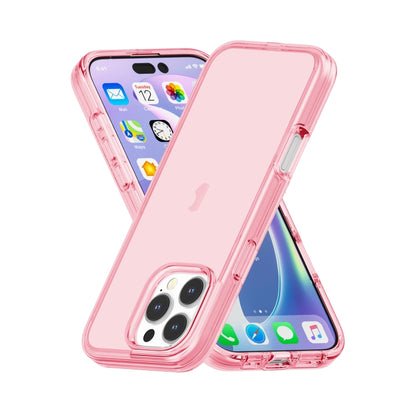 For iPhone 16 Pro Shockproof Terminator Transparent Phone Case(Pink) - iPhone 16 Pro Cases by PMC Jewellery | Online Shopping South Africa | PMC Jewellery | Buy Now Pay Later Mobicred