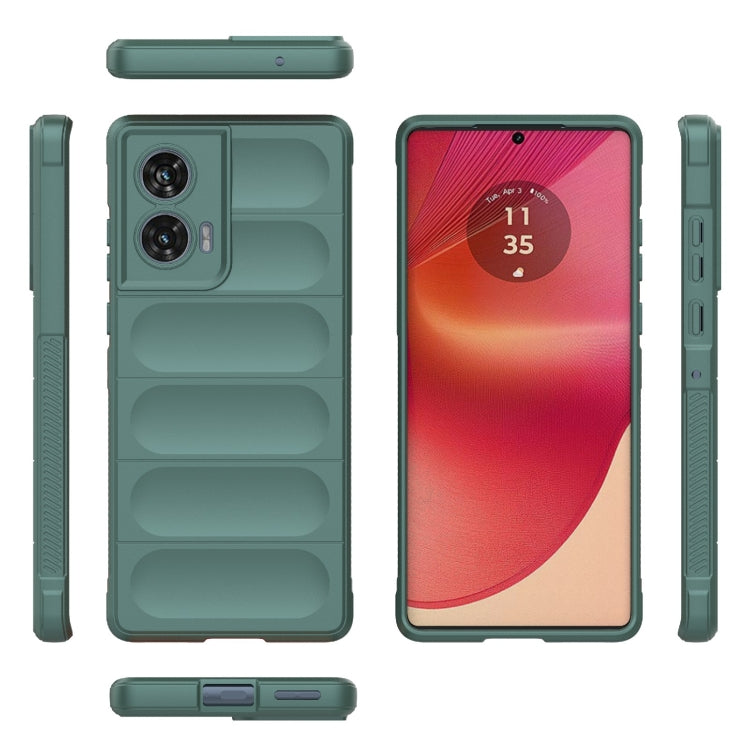 For Motorola Edge 50 Fusion 5G Global Magic Shield TPU + Flannel Phone Case(Dark Green) - free shipping - PMC TechLife - Order now!