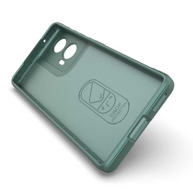 For Motorola Edge 50 Fusion 5G Global Magic Shield TPU + Flannel Phone Case(Dark Green) - free shipping - PMC TechLife - Order now!