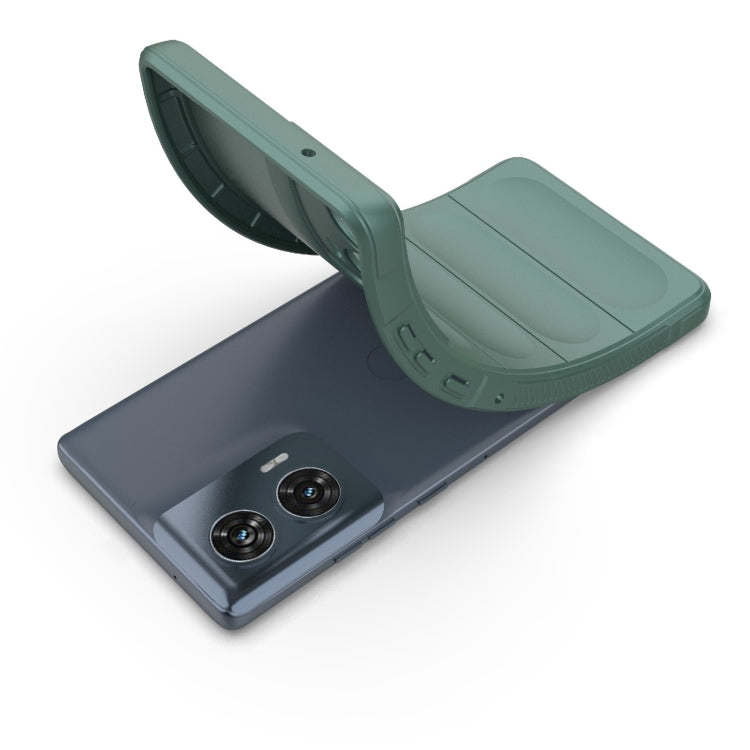 For Motorola Edge 50 Fusion 5G Global Magic Shield TPU + Flannel Phone Case(Dark Green) - free shipping - PMC TechLife - Order now!