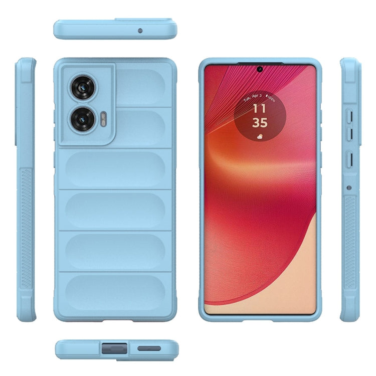 For Motorola Edge 50 Fusion 5G Global Magic Shield TPU + Flannel Phone Case(Light Blue) - free shipping - PMC TechLife - Order now!