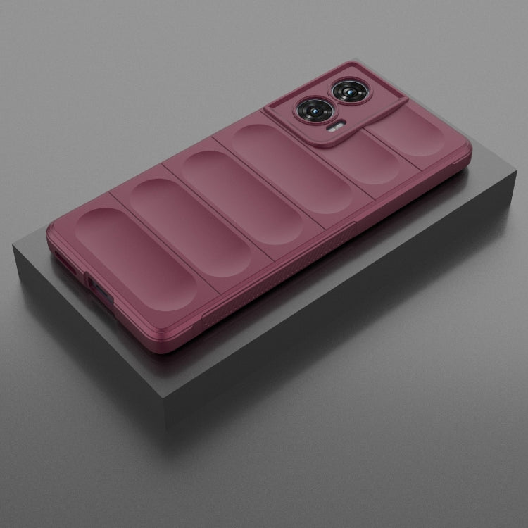 For Motorola Edge 50 Fusion 5G Global Magic Shield TPU + Flannel Phone Case(Wine Red) - free shipping - PMC TechLife - Order now!