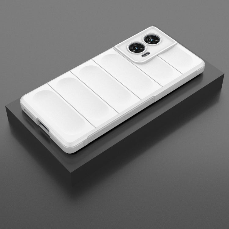 For Motorola Edge 50 Fusion 5G Global Magic Shield TPU + Flannel Phone Case(White) - free shipping - PMC TechLife - Order now!