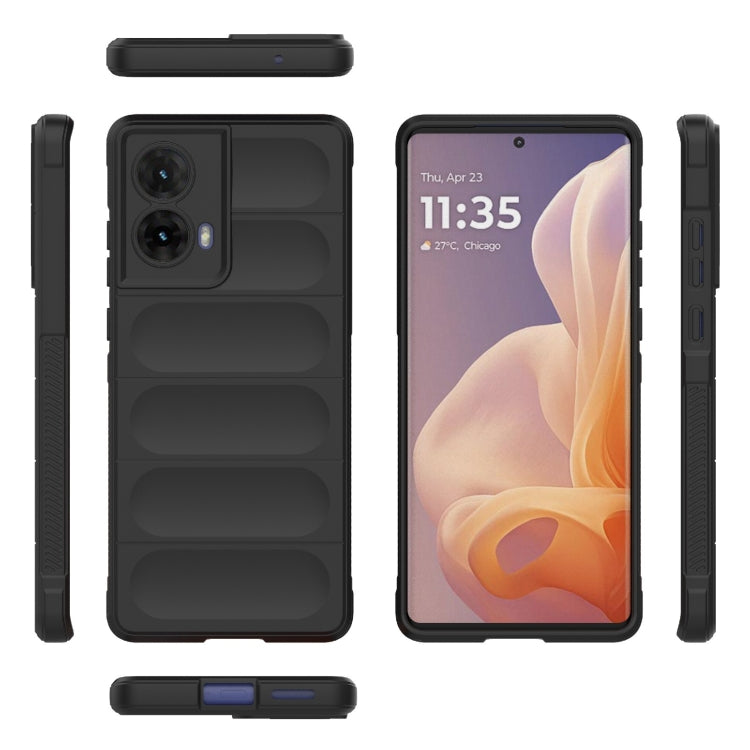 For Motorola Moto G85 5G Global Magic Shield TPU + Flannel Phone Case(Black) - free shipping - PMC TechLife - Order now!