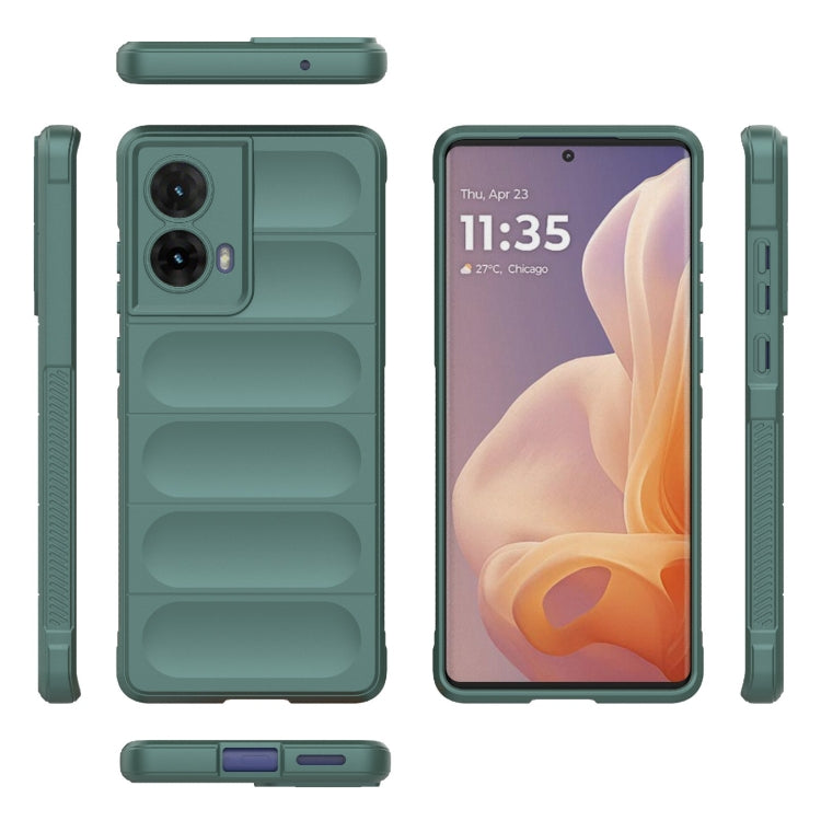 For Motorola Moto G85 5G Global Magic Shield TPU + Flannel Phone Case(Dark Green) - free shipping - PMC TechLife - Order now!