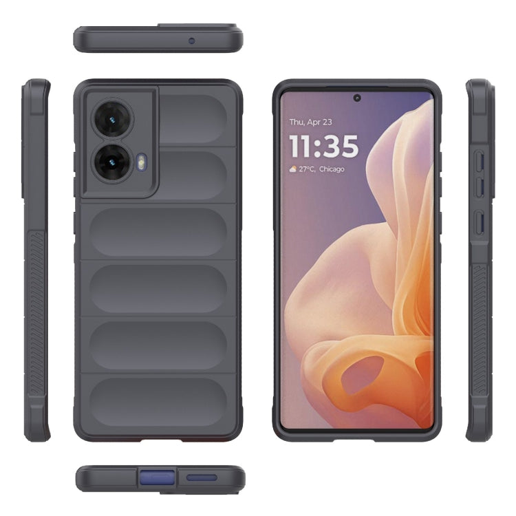 For Motorola Moto G85 5G Global Magic Shield TPU + Flannel Phone Case(Dark Grey) - free shipping - PMC TechLife - Order now!