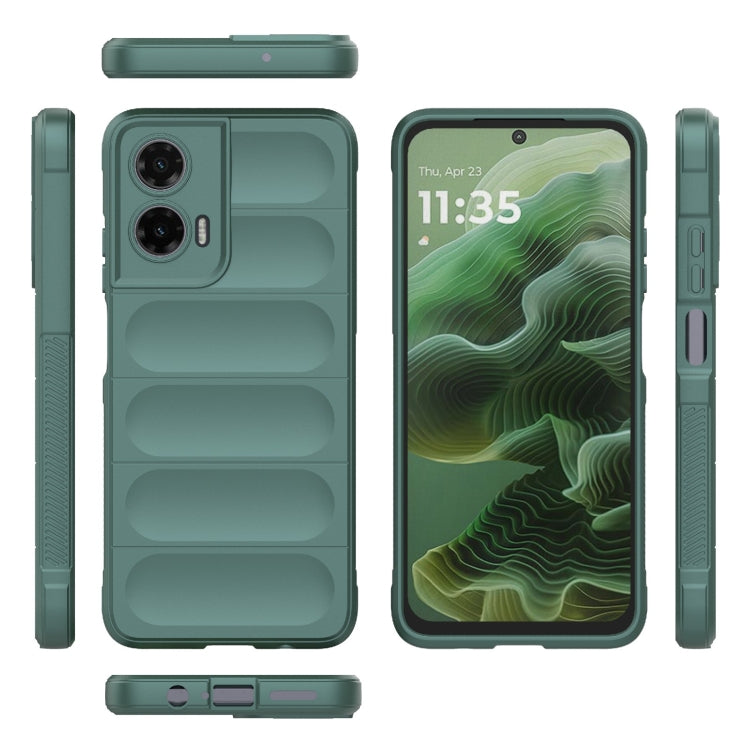 For Motorola Moto G35 5G Global Magic Shield TPU + Flannel Phone Case(Dark Green) - free shipping - PMC TechLife - Order now!