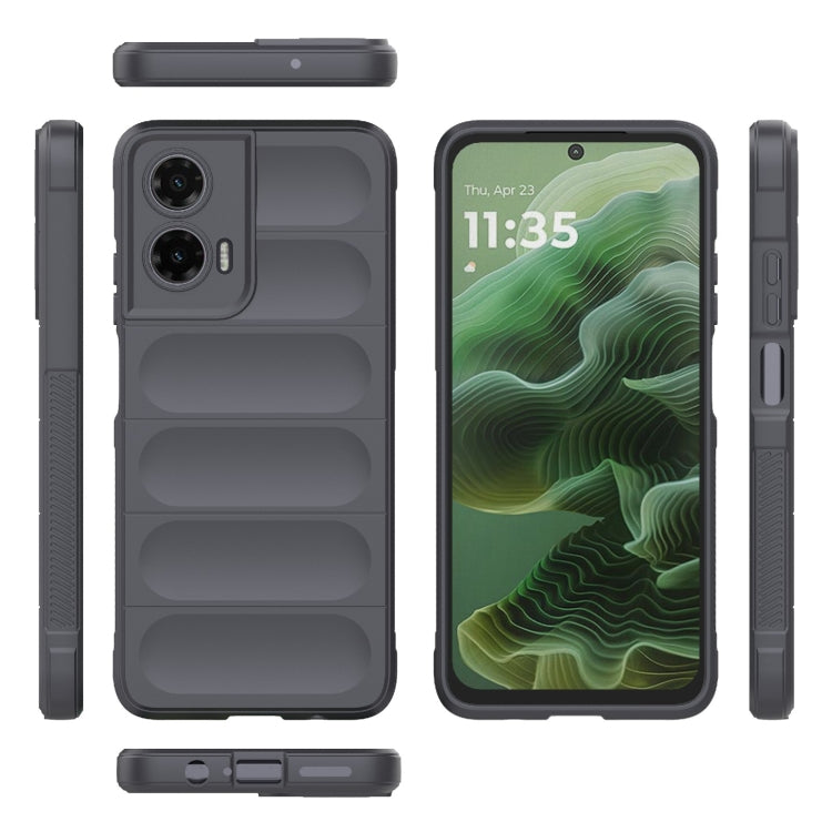 For Motorola Moto G35 5G Global Magic Shield TPU + Flannel Phone Case(Dark Grey) - free shipping - PMC TechLife - Order now!