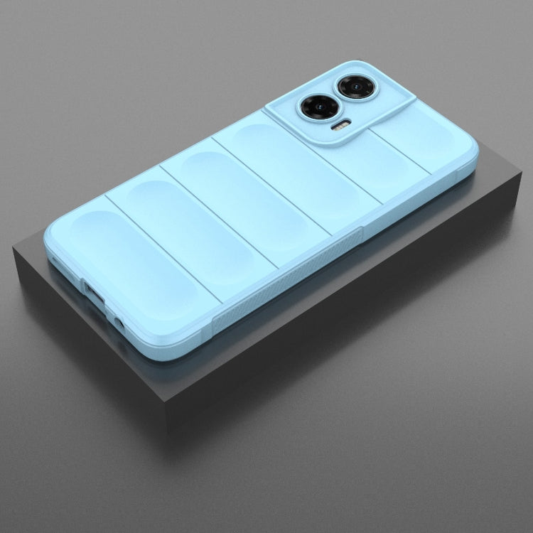 For Motorola Moto G35 5G Global Magic Shield TPU + Flannel Phone Case(Light Blue) - free shipping - PMC TechLife - Order now!