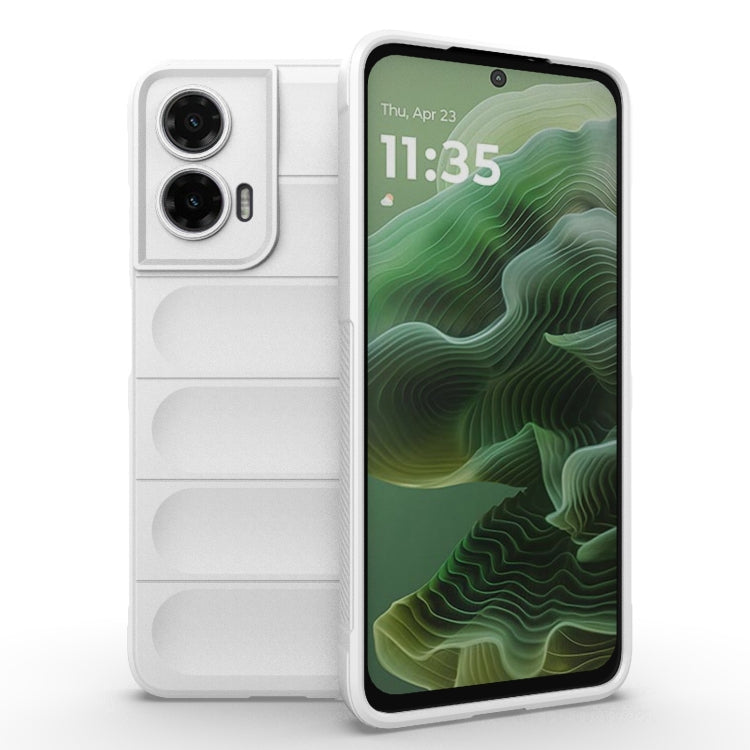 For Motorola Moto G35 5G Global Magic Shield TPU + Flannel Phone Case(White) - free shipping - PMC TechLife - Order now!