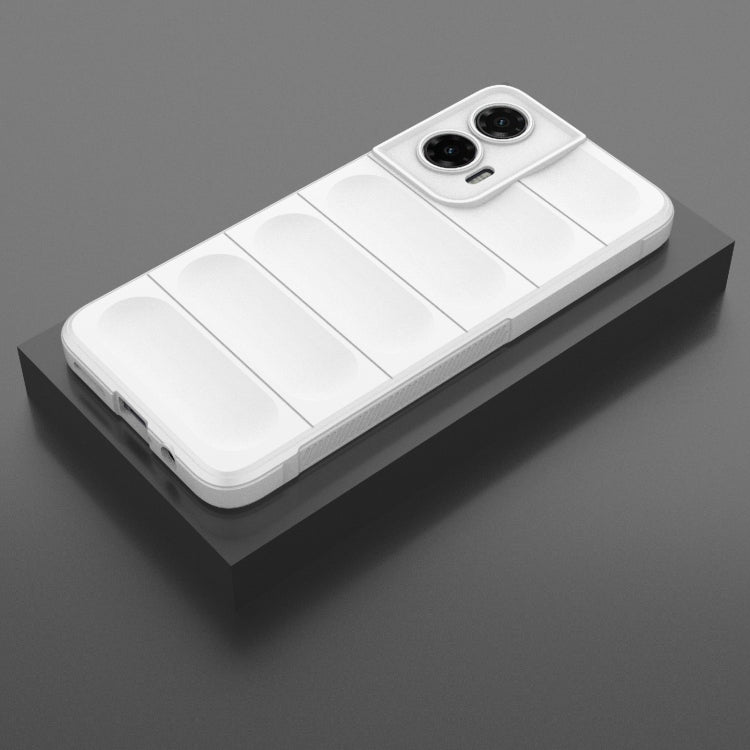 For Motorola Moto G35 5G Global Magic Shield TPU + Flannel Phone Case(White) - free shipping - PMC TechLife - Order now!