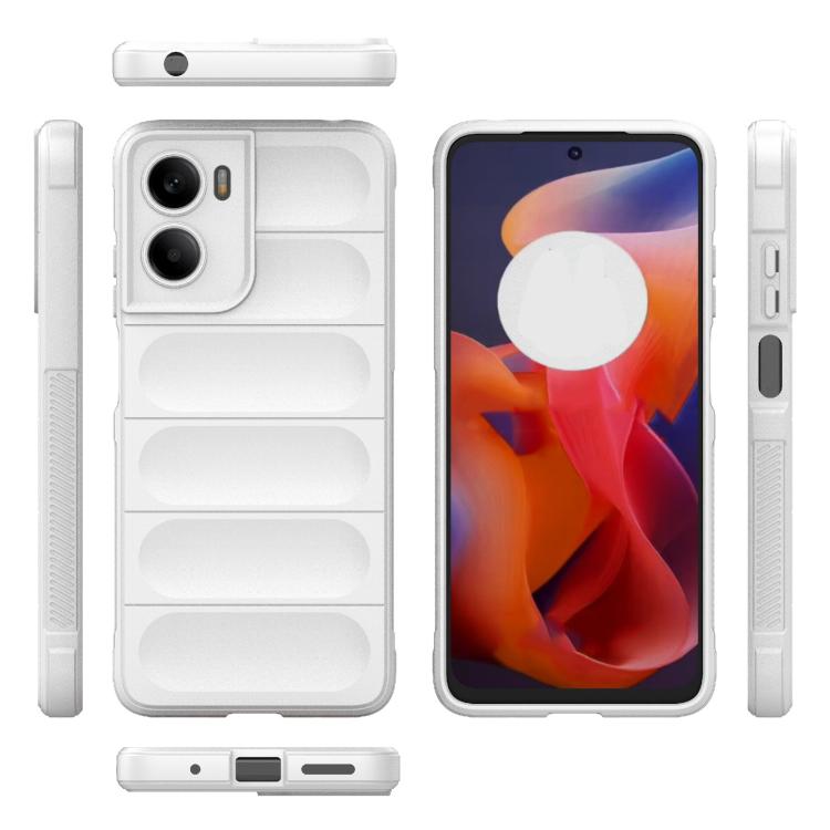 For Motorola Moto G05 4G / E15 Magic Shield TPU + Flannel Phone Case(White) - free shipping - PMC TechLife - Order now!