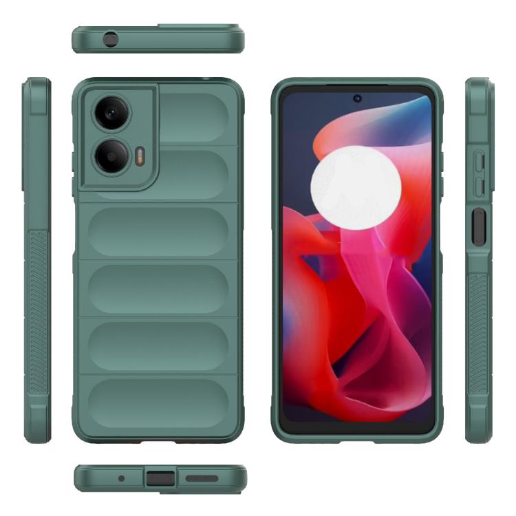 For Motorola Moto G24 4G Global Magic Shield TPU + Flannel Phone Case(Dark Green) - free shipping - PMC TechLife - Order now!