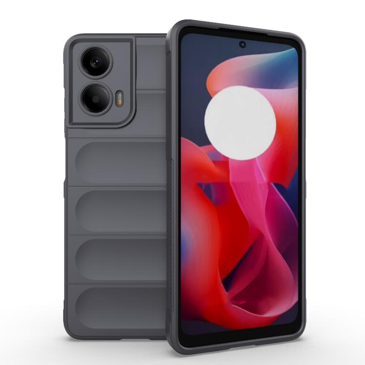 For Motorola Moto G24 4G Global Magic Shield TPU + Flannel Phone Case(Dark Grey) - free shipping - PMC TechLife - Order now!
