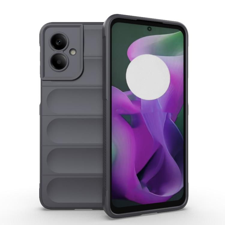 For Motorola Moto G55 5G Global Magic Shield TPU + Flannel Phone Case(Dark Grey) - free shipping - PMC TechLife - Order now!