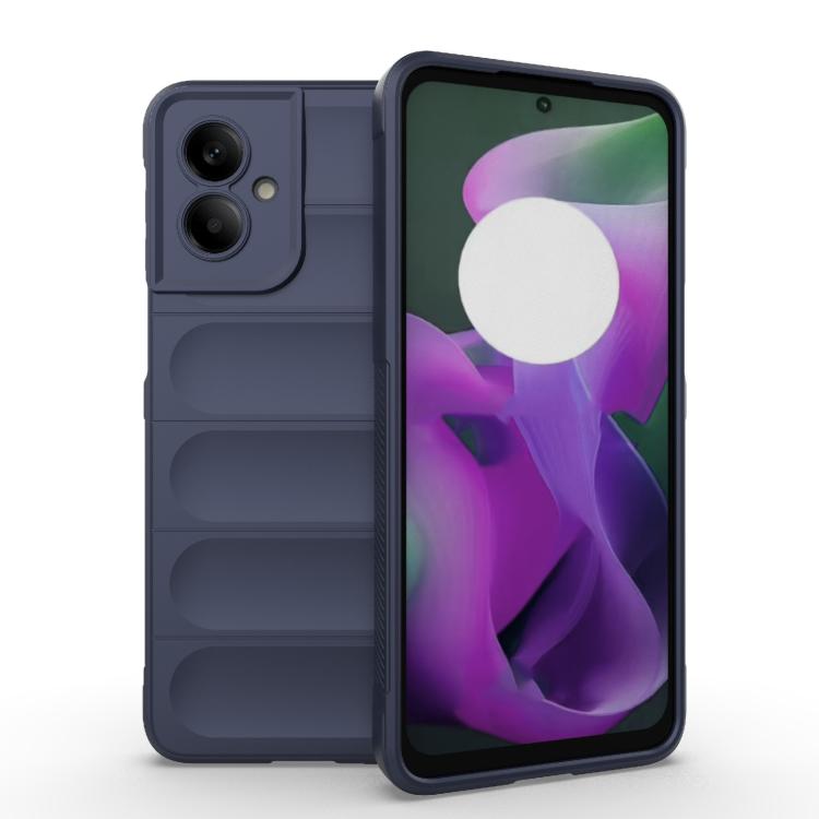 For Motorola Moto G55 5G Global Magic Shield TPU + Flannel Phone Case(Dark Blue) - free shipping - PMC TechLife - Order now!